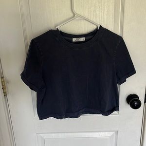 blue cropped baby tee